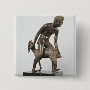 Chapa Cuadrada Pastor que ordeña una cabra