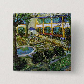 Chapa Cuadrada Patio del Hospital de Arles Van Gogh Bella Artes
