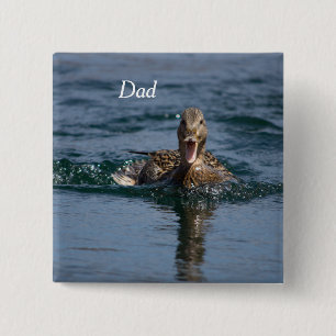 Chapa Cuadrada Pato con el pico abierto