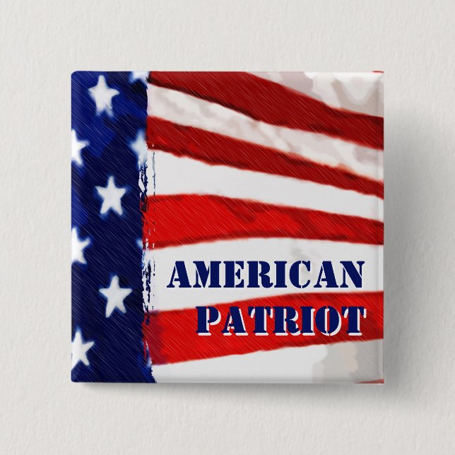 Chapa Cuadrada Patriota americano (Anverso)
