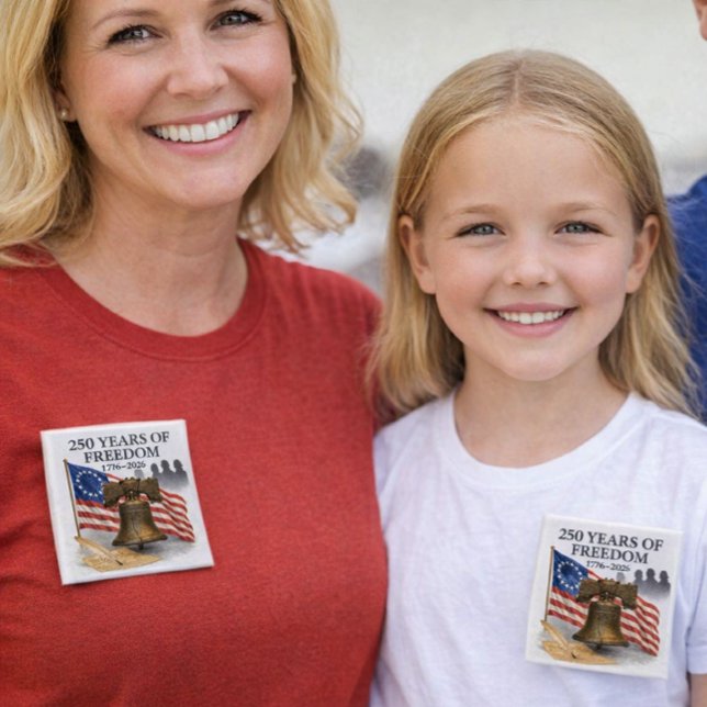 Chapa Cuadrada Patriotic America 250 Anniversary  (Subido por el creador)