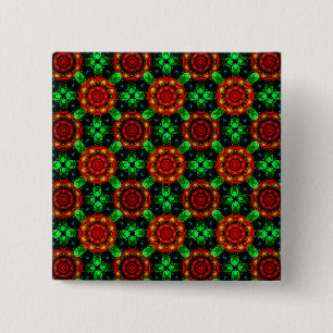Chapa Cuadrada Patrón abstracto boho elegante floral moderno #504
