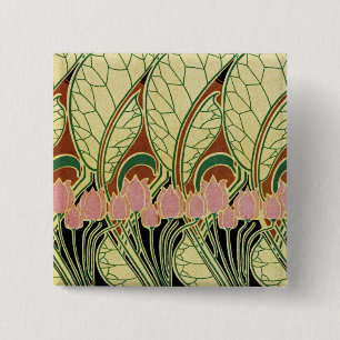 Chapa Cuadrada Patrón Art Nouveau n° 1