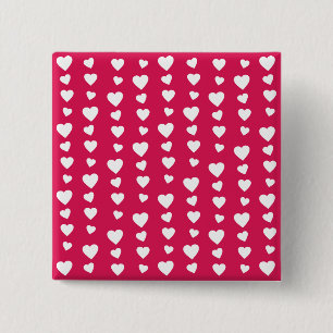Chapa Cuadrada Patrón Corazones del día del amor de San Valentín