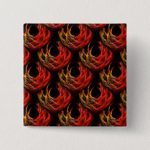 Chapa Cuadrada Patrón de Arte Abstracto Elegante Boho Moderno Lin