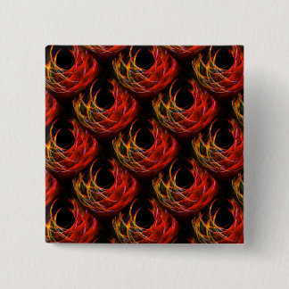 Chapa Cuadrada Patrón de Arte Abstracto Elegante Boho Moderno Lin