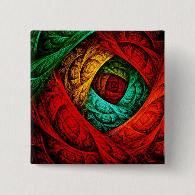 Chapa Cuadrada Patrón de arte colorido artístico moderno abstract (Anverso)