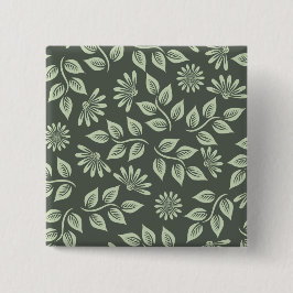 Chapa Cuadrada Patrón de flores de primavera