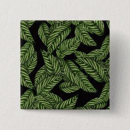 Chapa Cuadrada Patrón de hojas tropicales