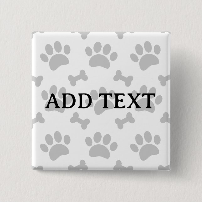 Chapa Cuadrada Patrón De Huesos Y Pasta Gris (Anverso)