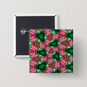 Chapa Cuadrada Patrón de Rosa del desierto