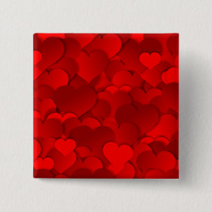 Chapa Cuadrada Patrón de textura de corazones de amor rojo románt