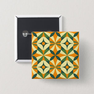 Chapa Cuadrada Patrón decorativo retro sin fisuras