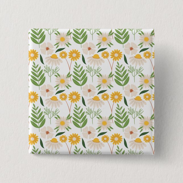 Chapa Cuadrada Patrón floral (Anverso)