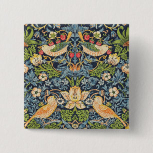 Chapa Cuadrada Patrón floral William Morris Strawberry Thief
