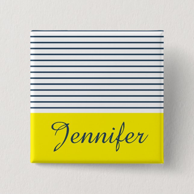 Chapa Cuadrada Patrón rayado moderno (Anverso)