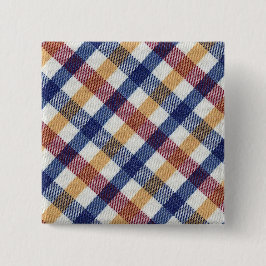 Chapa Cuadrada Patrón Tartán multicolor