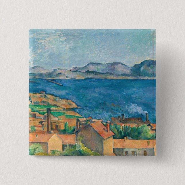 Chapa Cuadrada Paul Cezanne - Bahía de Marsella, vista desde Esta (Anverso)