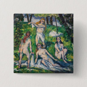 Chapa Cuadrada Paul Cezanne - Cuatro Bathers