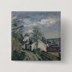Chapa Cuadrada Paul Cezanne el   la casa del doctor Gachet en
