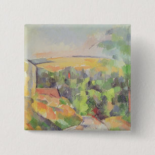 Chapa Cuadrada Paul Cezanne el la curva en el camino, 1900-06
