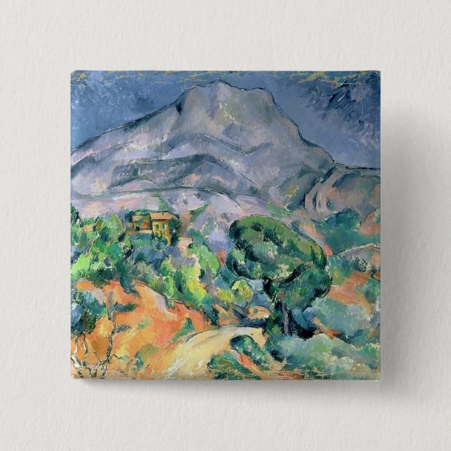 Chapa Cuadrada Paul Cezanne el | Mont Sainte-Victoire, 1900 (Anverso)