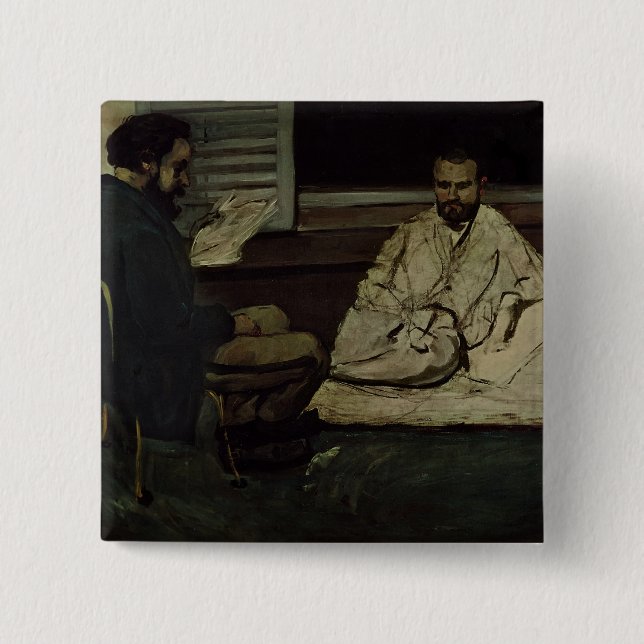 Chapa Cuadrada Paul Cezanne el | Paul Alexis que lee un (Anverso)