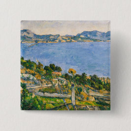 Chapa Cuadrada Paul Cezanne - Golfo de Marsella visto desde Estaq
