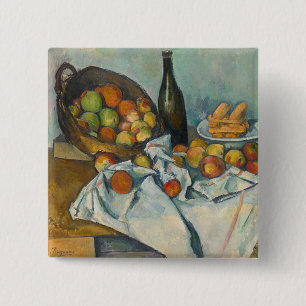 Chapa Cuadrada Paul Cezanne - La canasta de manzanas