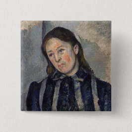 Chapa Cuadrada Paul Cezanne - Madame Cezanne con el pelo suelto