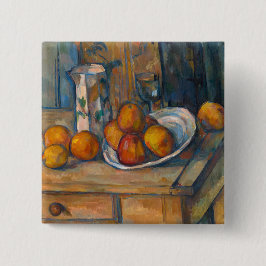 Chapa Cuadrada Paul Cezanne - Todavía la vida con jugo de leche y