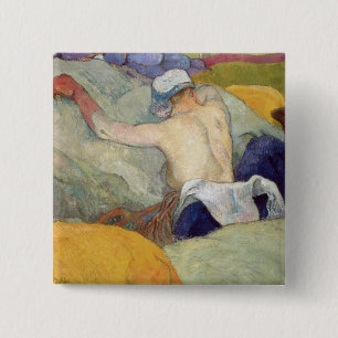 Chapa Cuadrada Paul Gauguin el en el calor, o los cerdos, 1888
