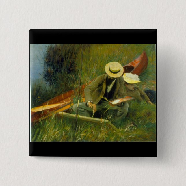 Chapa Cuadrada Paul Helieu de John Singer Sargent (Anverso)