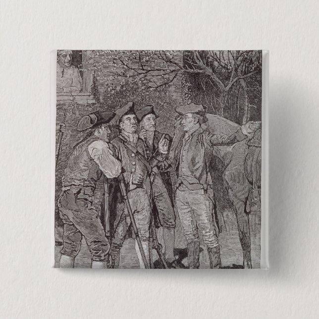 Chapa Cuadrada Paul Revere en Lexington (Anverso)