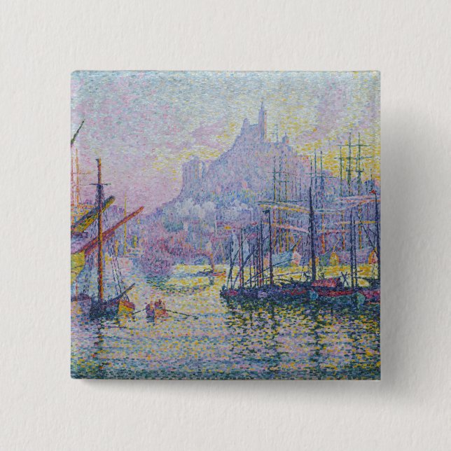 Chapa Cuadrada Paul Signac - Notre-Dame-de-la-Garde, Marsella (Anverso)