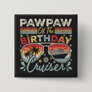Chapa Cuadrada Paw de la plaza de vacaciones de crucero de cumple