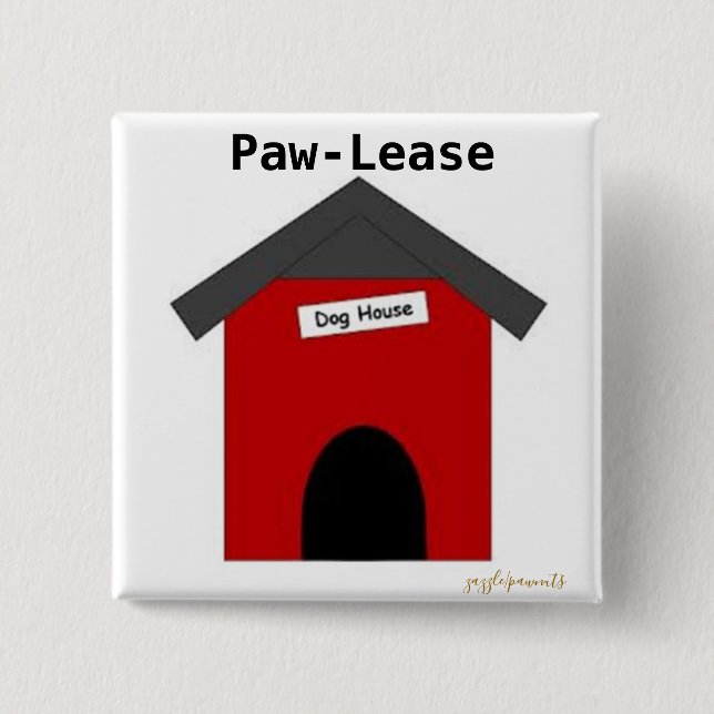 Chapa Cuadrada Paw-Lease (Anverso)