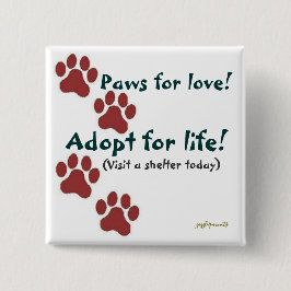 Chapa Cuadrada ¡Paws por amor!