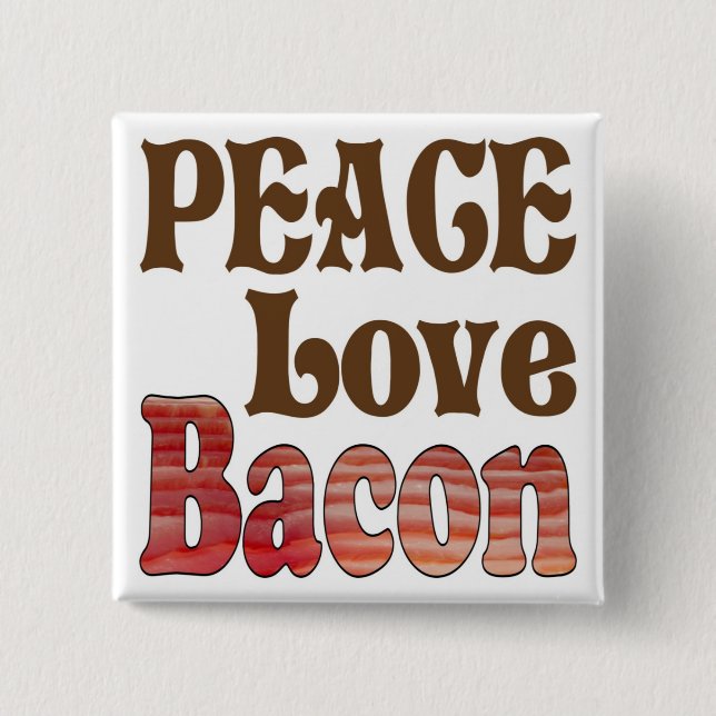 Chapa Cuadrada Paz Amor Tocino (Anverso)