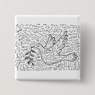 Chapa Cuadrada Paz en todos los idiomas