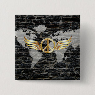 Chapa Cuadrada Paz mundial