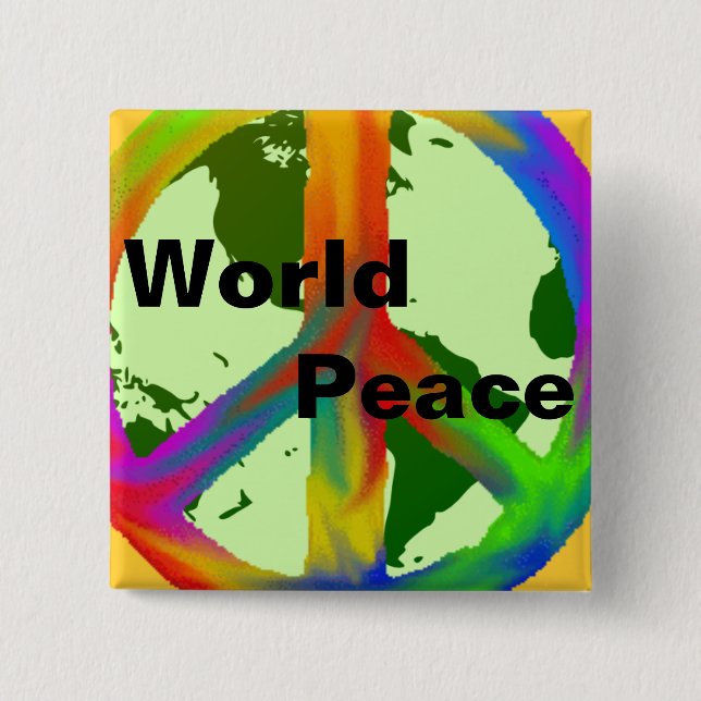 Chapa Cuadrada Paz Mundial (Anverso)