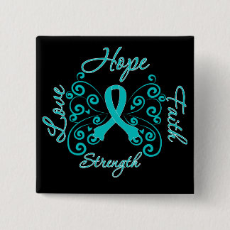 Chapa Cuadrada PCOS Hope Motto Mariposa