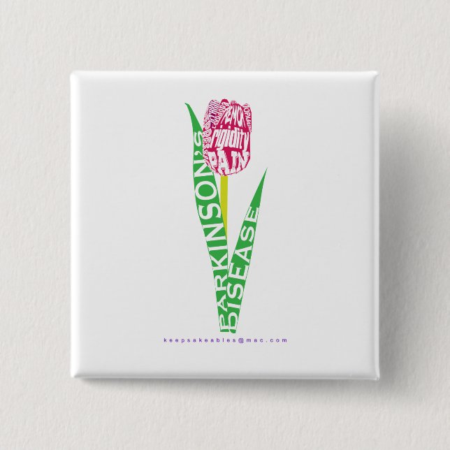 Chapa Cuadrada PD Wordy Tulip (Anverso)