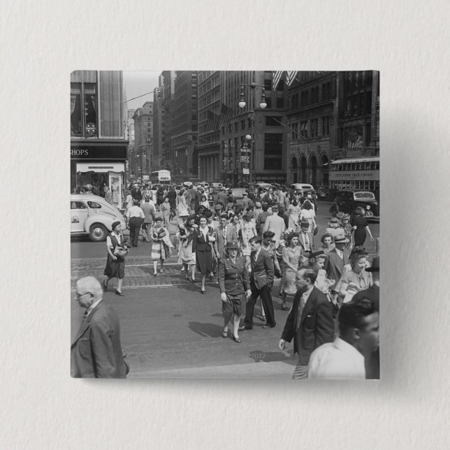 Chapa Cuadrada Peatones (Anverso)