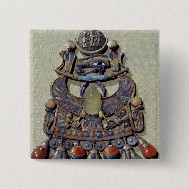 Chapa Cuadrada Pectoral con el pájaro-escarabajo (Anverso)