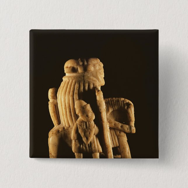 Chapa Cuadrada Pedazo de ajedrez del caballero (Anverso)