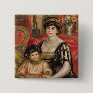 Chapa Cuadrada Pedro un Mme Josse Bernheim-Jeune e hijo de Renoir