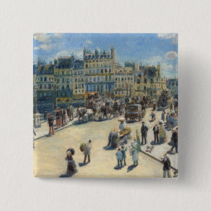 Chapa Cuadrada Pedro un Renoir el Pont Neuf, París