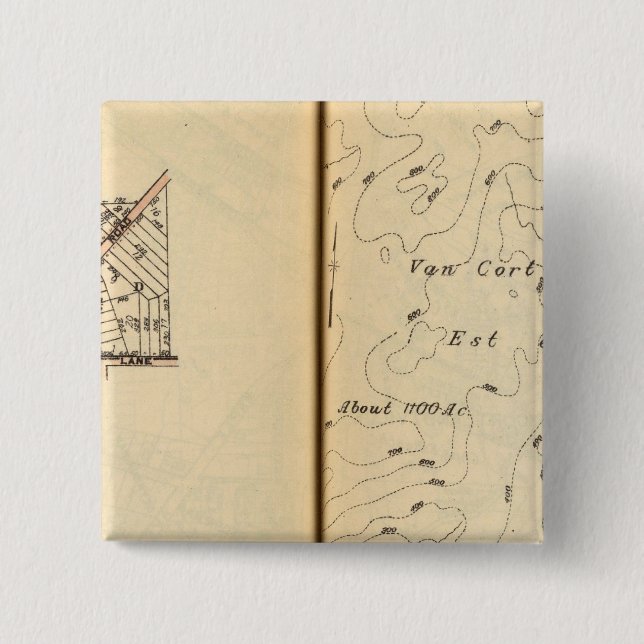 Chapa Cuadrada Peekkills, Nueva York 2 (Anverso)